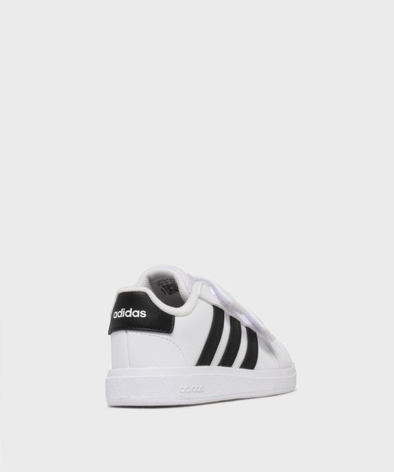 Baskets Grand Court 2.0 fermeture scratch bébé - Adidas vue4 - ADIDAS - GEMO