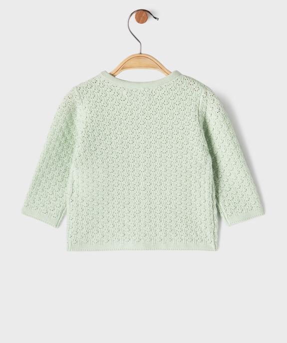 Gilet brassière en maille fantaisie bébé fille - LuluCastagnette vue3 - LULUCASTAGNETTE - GEMO