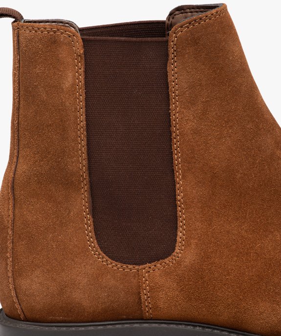 Boots homme dessus en cuir velours uni - Taneo vue6 - TANEO - GEMO