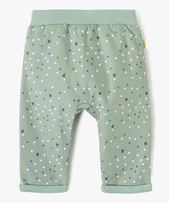 Pantalon bébé garçon en toile imprimée doublée jersey - LuluCastagnette vue1 - LULUCASTAGNETTE - GEMO