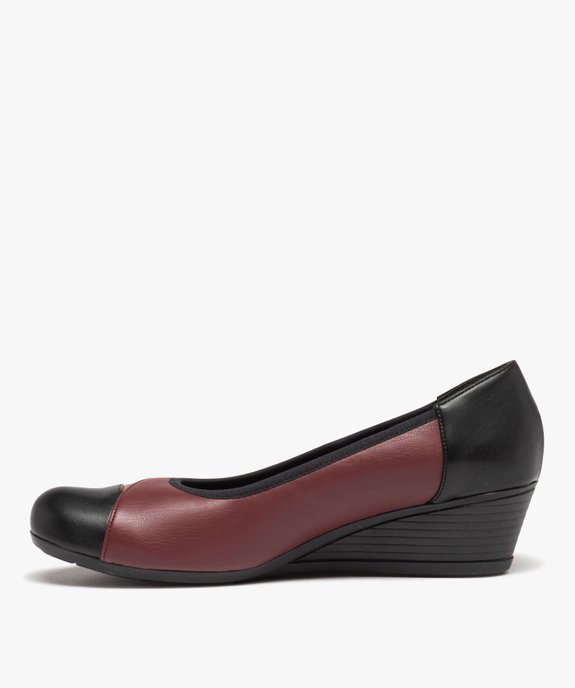 Escarpin confort multicolore avec petit talon femme vue3 - G'FLEX - GEMO
