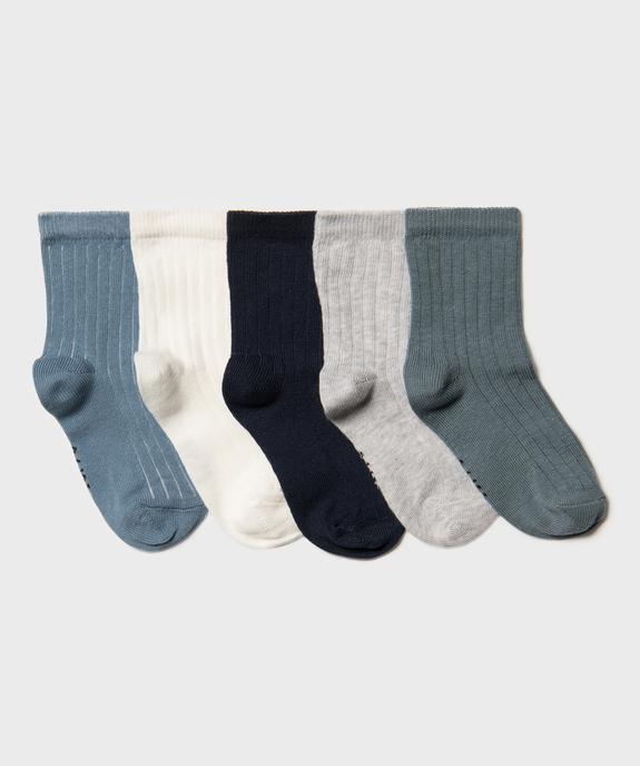 Chaussettes tige haute en coton bébé (lot de 5) vue1 - GEMO 4G BEBE - GEMO