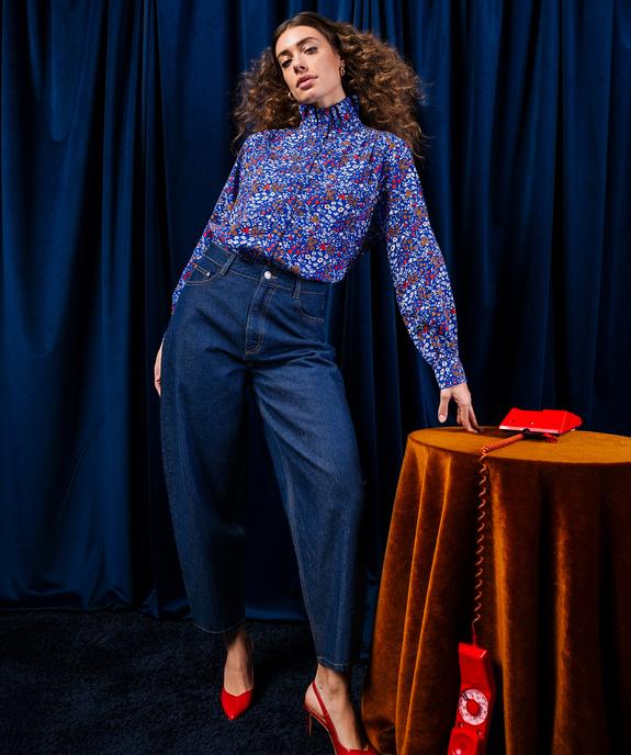 Jean barrel 100% coton femme vue8 - GEMO 4G FEMME - GEMO