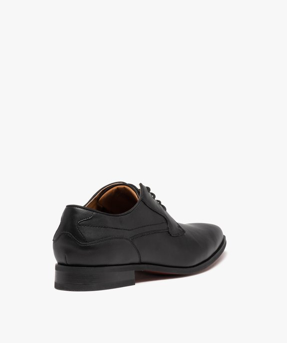 Derby à bout carré avec lacets ronds homme vue4 - GEMO(URBAIN) - GEMO