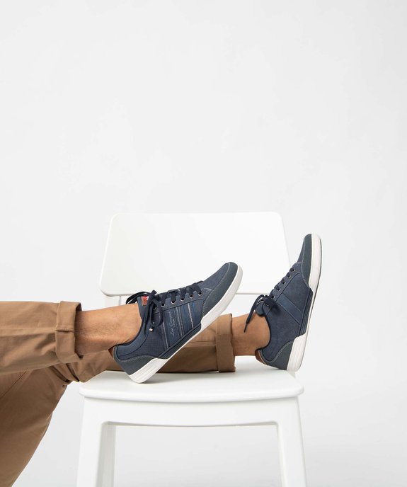Baskets homme multi-matières avec perforations – Lee Cooper vue1 - LEE COOPER - GEMO