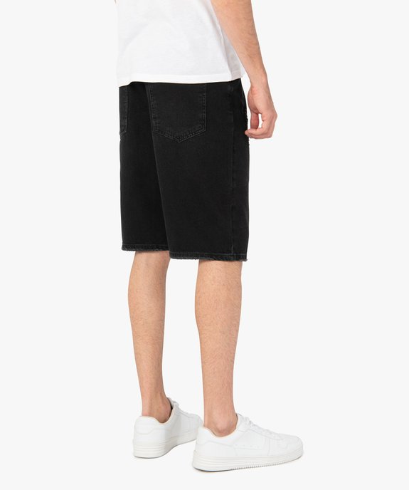 Bermuda en jean pour homme effet patiné vue3 - GEMO (HOMME) - GEMO