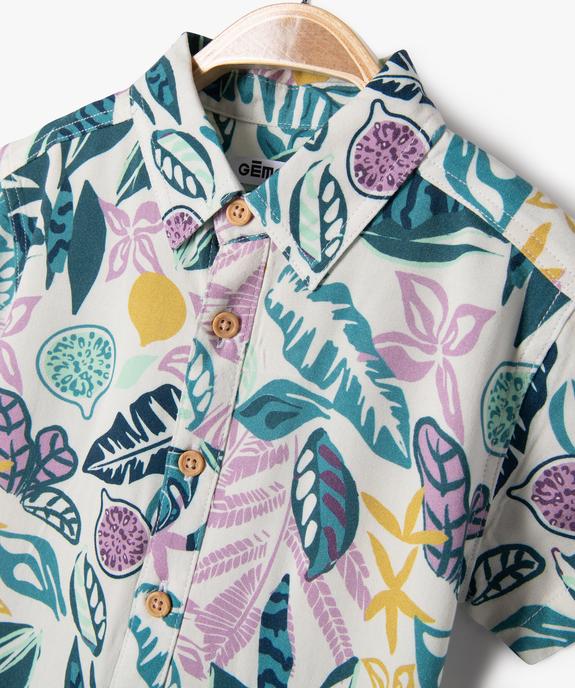 Chemise à manches courtes fluide et imprimée bébé garçon vue2 - GEMO 4G BEBE - GEMO
