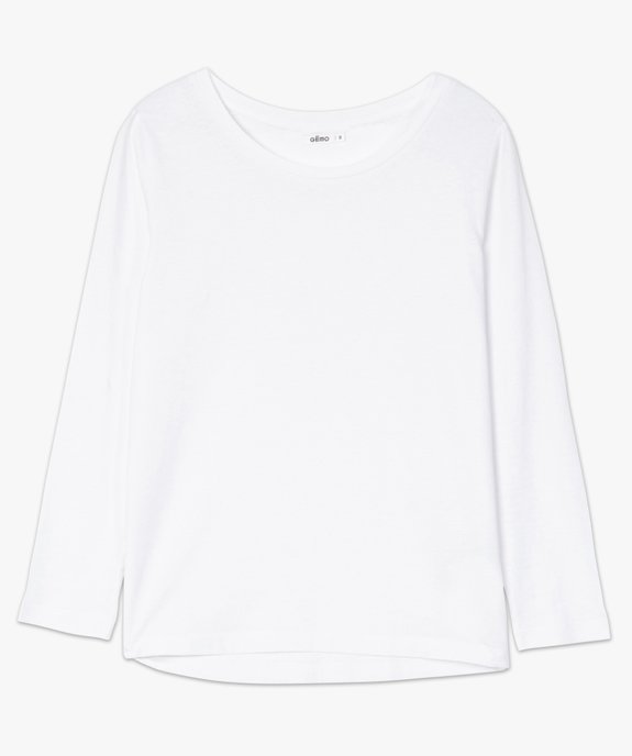 Tee-shirt à manches longues et col rond femme vue4 - GEMO(FEMME PAP) - GEMO