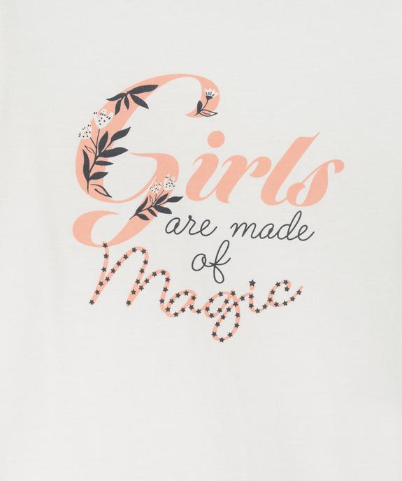 Tee-shirt manches longues avec motif devant fille vue2 - GEMO 4G FILLE - GEMO