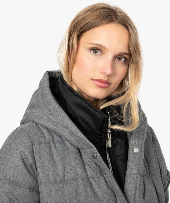 Doudoune femme mi-longue effet 2-en-1 vue2 - GEMO(FEMME PAP) - GEMO