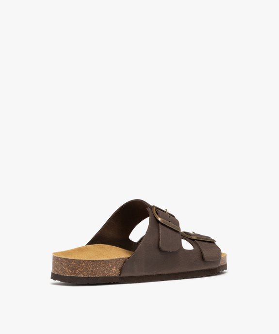 Sandales mules confort en cuir 2 brides homme vue4 - G'FLEX - GEMO