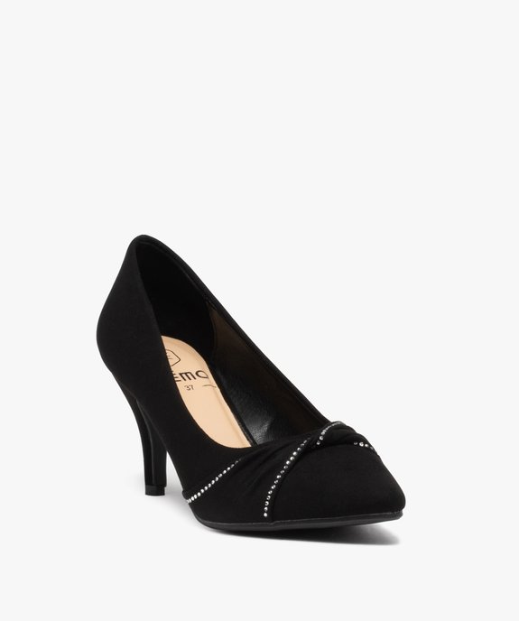 Escarpin femme avec strass sur le dessus vue2 - GEMO 4G FEMME - GEMO