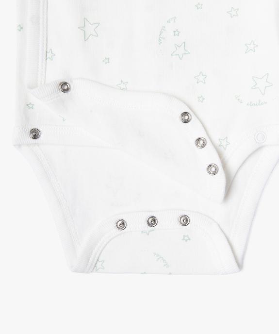 Body manches courtes fermeture croisée bébé (lot de 3) vue3 - GEMO 4G BEBE - GEMO