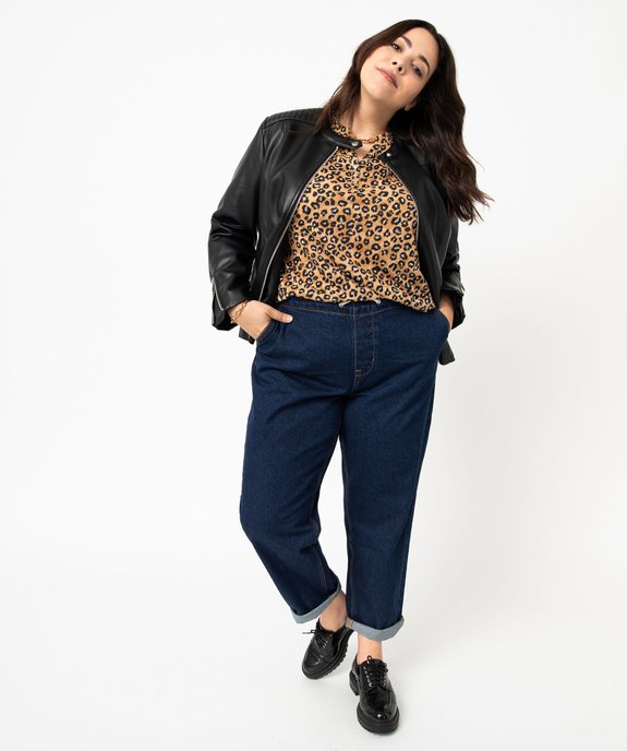 Tee-shirt femme grande taille à manches 3/4 imprimé vue6 - GEMO 4G GT - GEMO