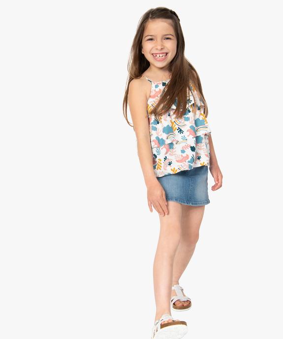 Jupe fille en jean extensible vue6 - GEMO (ENFANT) - GEMO