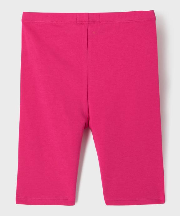 Legging court cycliste uni fille vue6 - GEMO 4G FILLE - GEMO