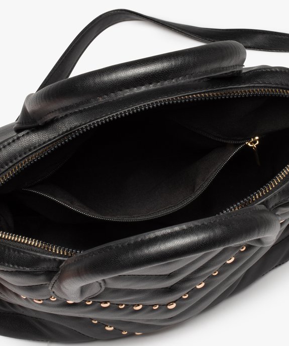 Sac femme avec devant matelassé et clous métalliques vue3 - GEMO (ACCESS) - GEMO