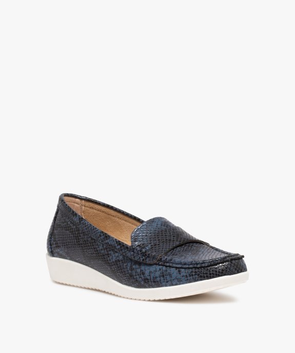 Mocassins femme confort à semelle contrastante vue2 - GEMO (CONFORT) - GEMO