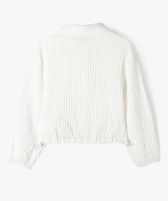 Chemise en maille gaufrée avec bas ajustable fille vue4 - GEMO (ENFANT) - GEMO