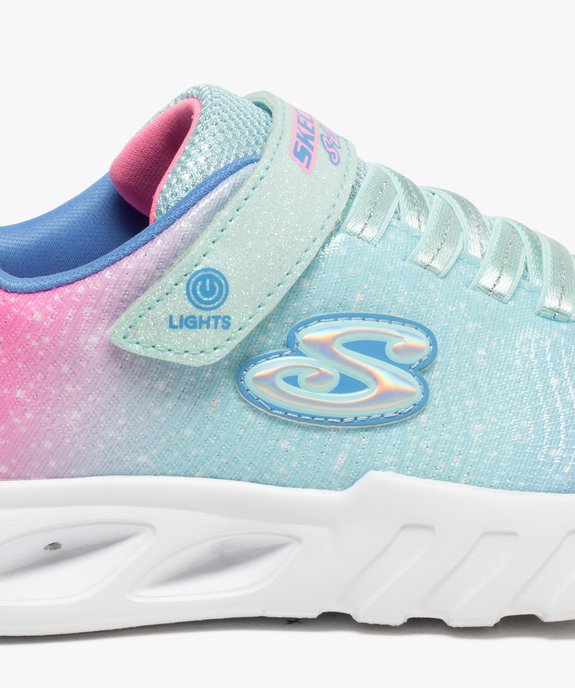 Baskets pailletées à semelle lumineuse et lacets satin fille - Skechers vue6 - SKECHERS - GEMO