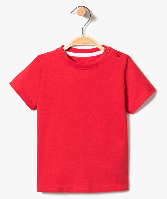 Tee-shirt uni à manches courtes vue1 - GEMO(BEBE DEBT) - GEMO