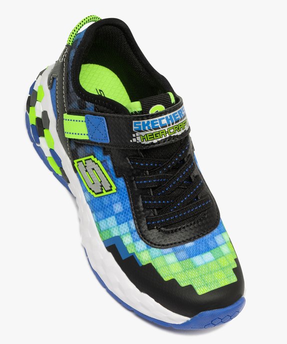 Baskets garçon running à scratch et à motifs gaming - Skechers vue5 - SKECHERS - GEMO