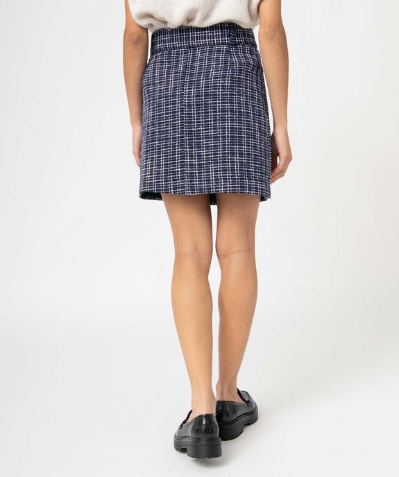 Jupe femme aspect tweed avec large ceinture à boucle vue3 - GEMO(FEMME PAP) - GEMO