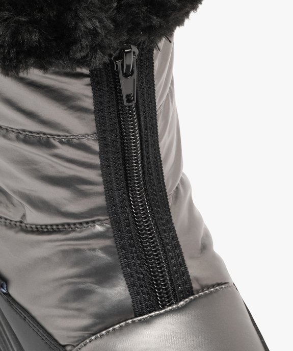 Après-ski femme fourrés à col duveteux avec zip central vue6 - ATHLETIC - GEMO