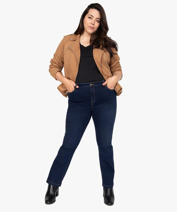 Tee-shirt femme grande taille à manches courtes et col V vue5 - GEMO (G TAILLE) - GEMO