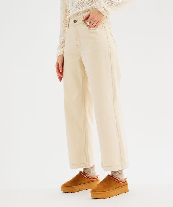 Jean large cropped femme vue2 - GEMO(FEMME PAP) - GEMO