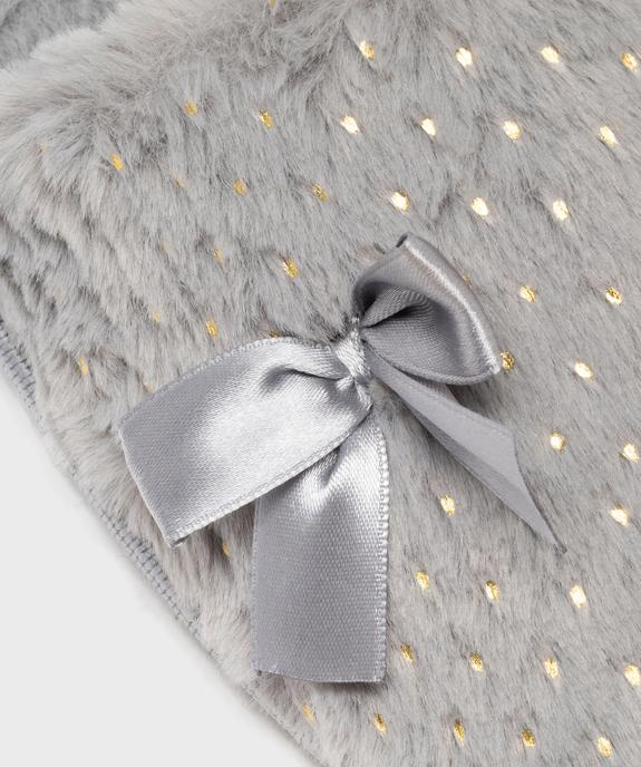 Chaussons mules en fourrure imitation à pois dorés femme vue6 - GEMO 4G FEMME - GEMO