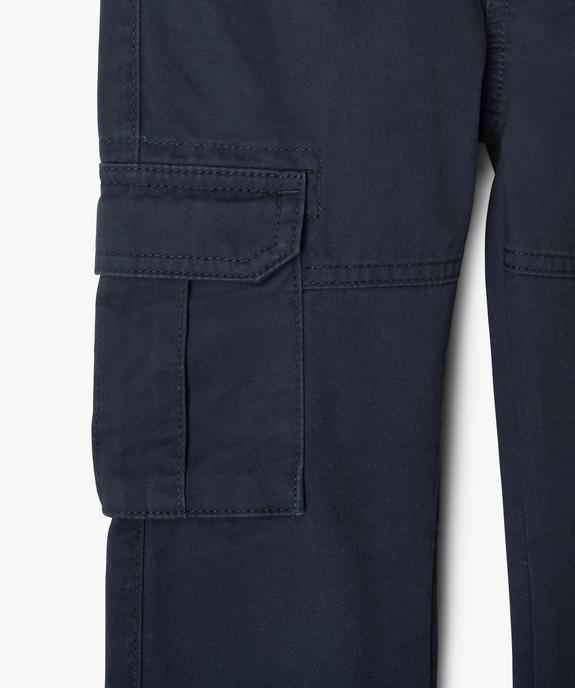Pantalon cargo en toile garçon - GEMO (ENFANT) Pantalon cargo en toile garçon vue2 - GEMO (ENFANT) - GEMO