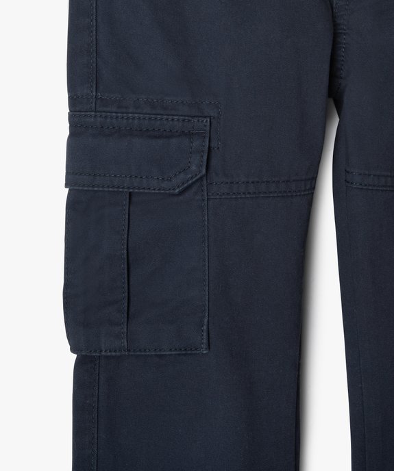 Pantalon garçon cargo à taille élastiquée vue2 - GEMO (ENFANT) - GEMO