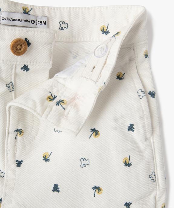 Bermuda bébé garçon en coton stretch imprimé - LuluCastagnette vue2 - LULUCASTAGNETTE - GEMO
