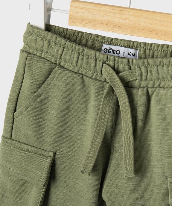 Short uni avec poches cargo bébé garçon vue2 - GEMO(BEBE DEBT) - GEMO