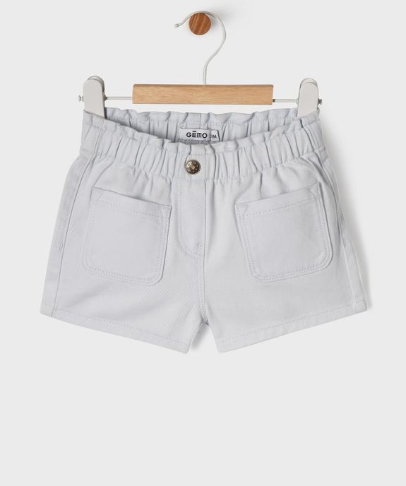 Short en twill de coton bébé fille vue4 - GEMO(BEBE DEBT) - GEMO