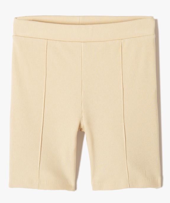 Short fille en maille côtelée avec surpiqûres vue1 - GEMO (JUNIOR) - GEMO