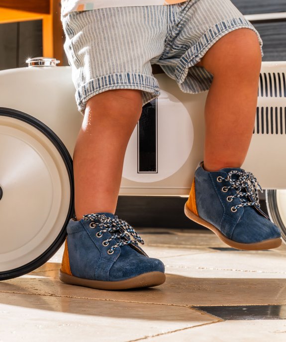 Chaussures de marche en cuir à lacets bébé garçon - Na! vue1 - NA! - GEMO