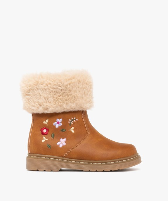 Boots fille fourrées à col duveteux avec détails brodés vue1 - LOVELY WINGS GEMO FOR GOOD - GEMO