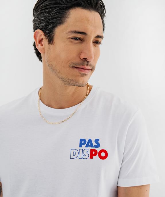 Tee-shirt manches courtes en jersey imprimé homme vue2 - GEMO 4G HOMME - GEMO