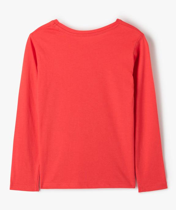 Tee-shirt fille à manches longues à motif fantaisie vue3 - GEMO (ENFANT) - GEMO