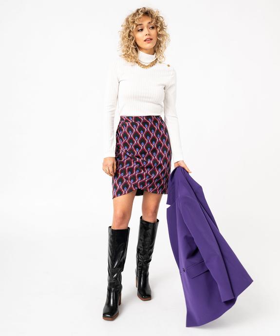 Jupe imprimée aspect drapé femme vue5 - GEMO(FEMME PAP) - GEMO