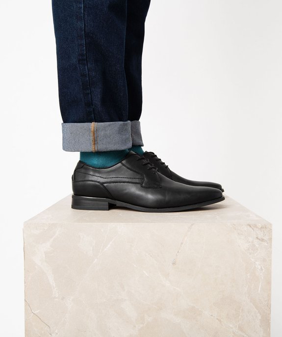 Derby à bout carré avec lacets ronds homme vue7 - GEMO(URBAIN) - GEMO