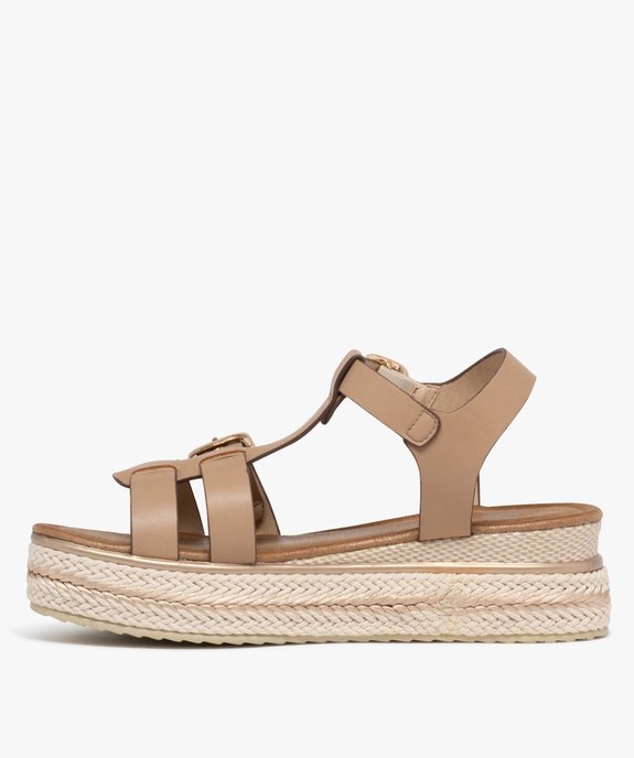 Sandales à brides avec semelle plateforme en corde femme - Valentina Baldano vue4 - VALENTINA BALDA - GEMO