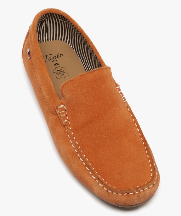 Mocassin dessus cuir velours semelle souple homme - Tanéo vue5 - TANEO - GEMO