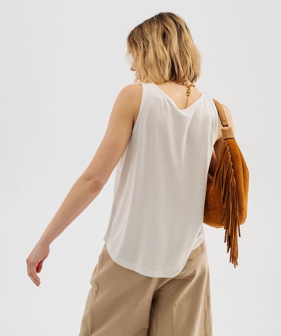Débardeur à col rond avec motif positif femme vue3 - GEMO 4G FEMME - GEMO
