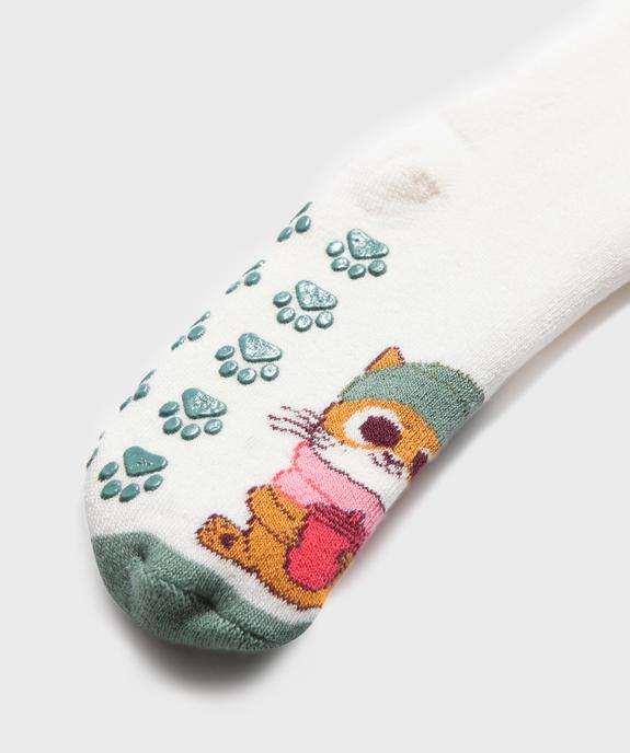 Chaussettes antidérapantes à motifs girly fille (lot de 2) vue2 - GEMO 4G FILLE - GEMO