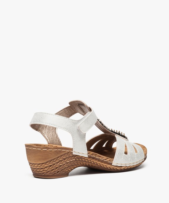 Sandales femme confort dessus pailleté à bride scratch vue4 - GEMO (CONFORT) - GEMO