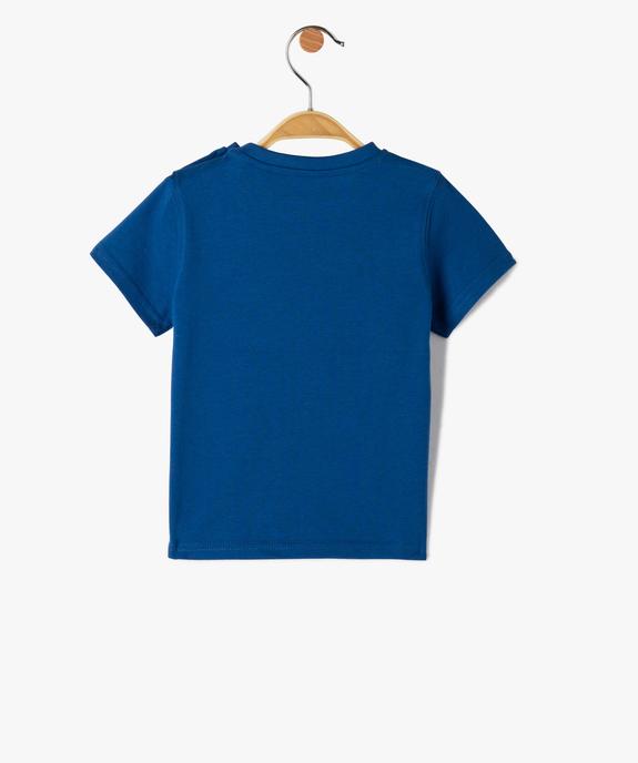 Tee-shirt bébé garçon à manches courtes avec motif vue4 - GEMO(BEBE DEBT) - GEMO