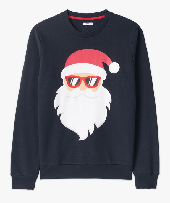 Sweat homme avec large motif Père Noël vue4 - GEMO (HOMME) - GEMO